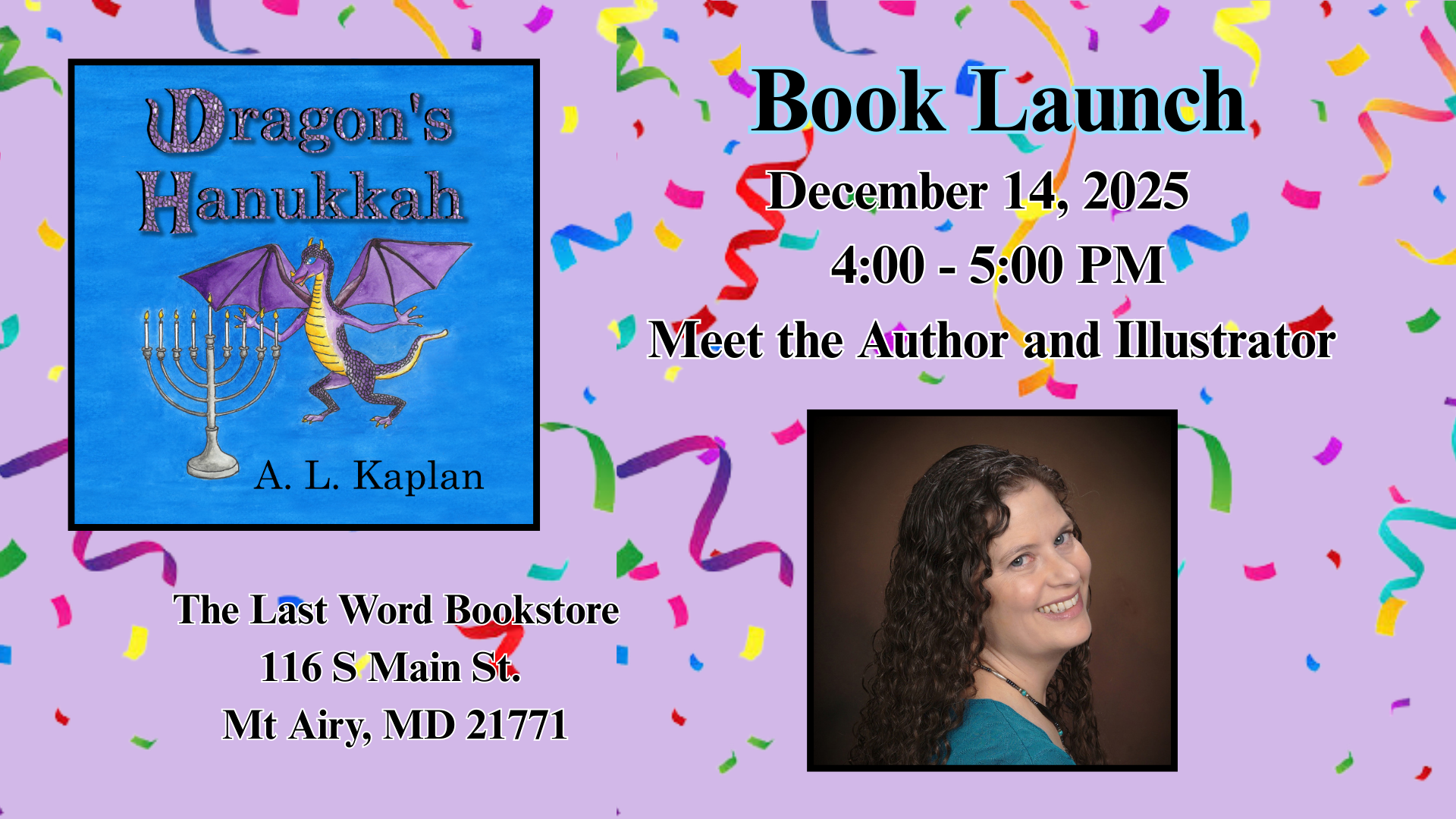 Dragon’s Hanukkah Book Launch