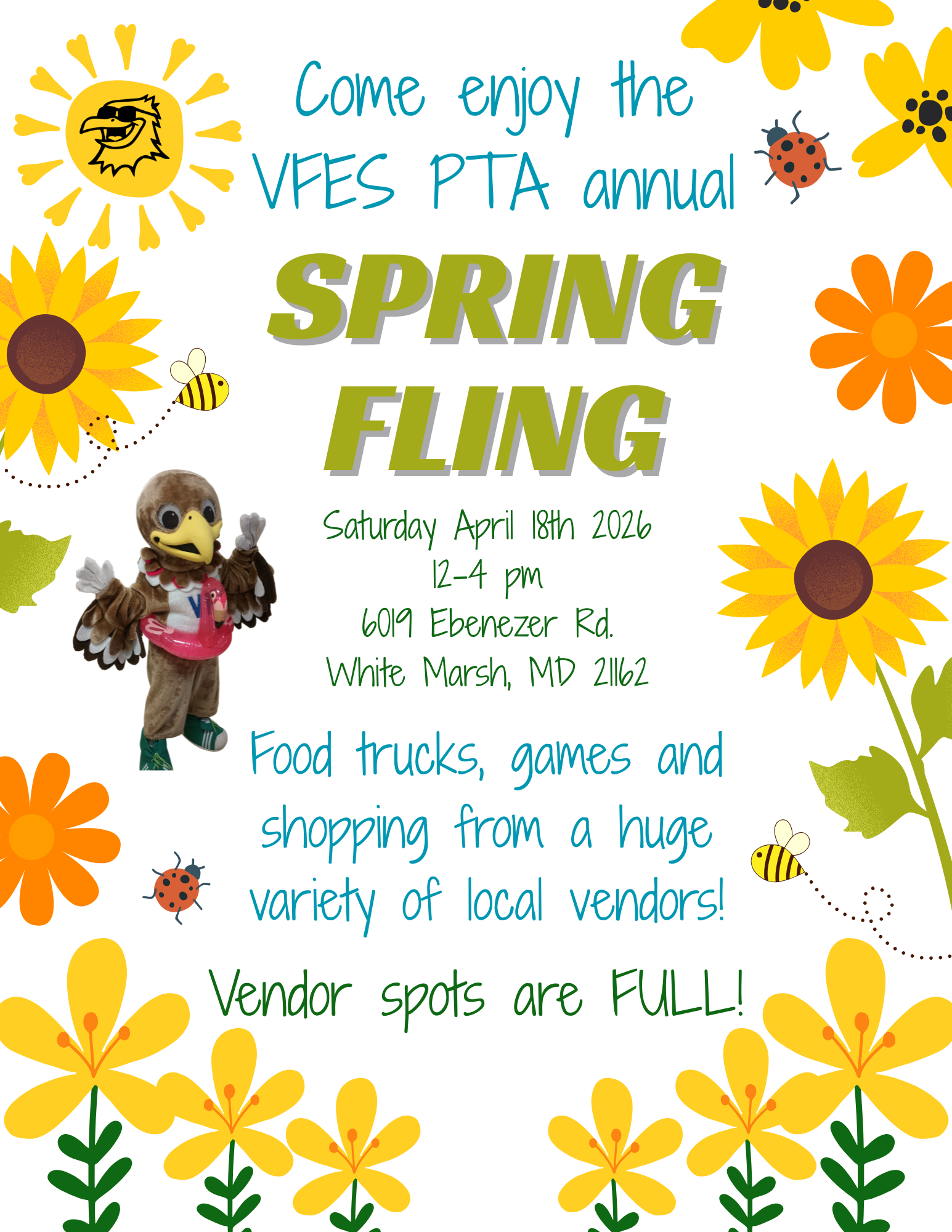 I’ll be at the VFES Annual Spring Fling: April 18, 2026