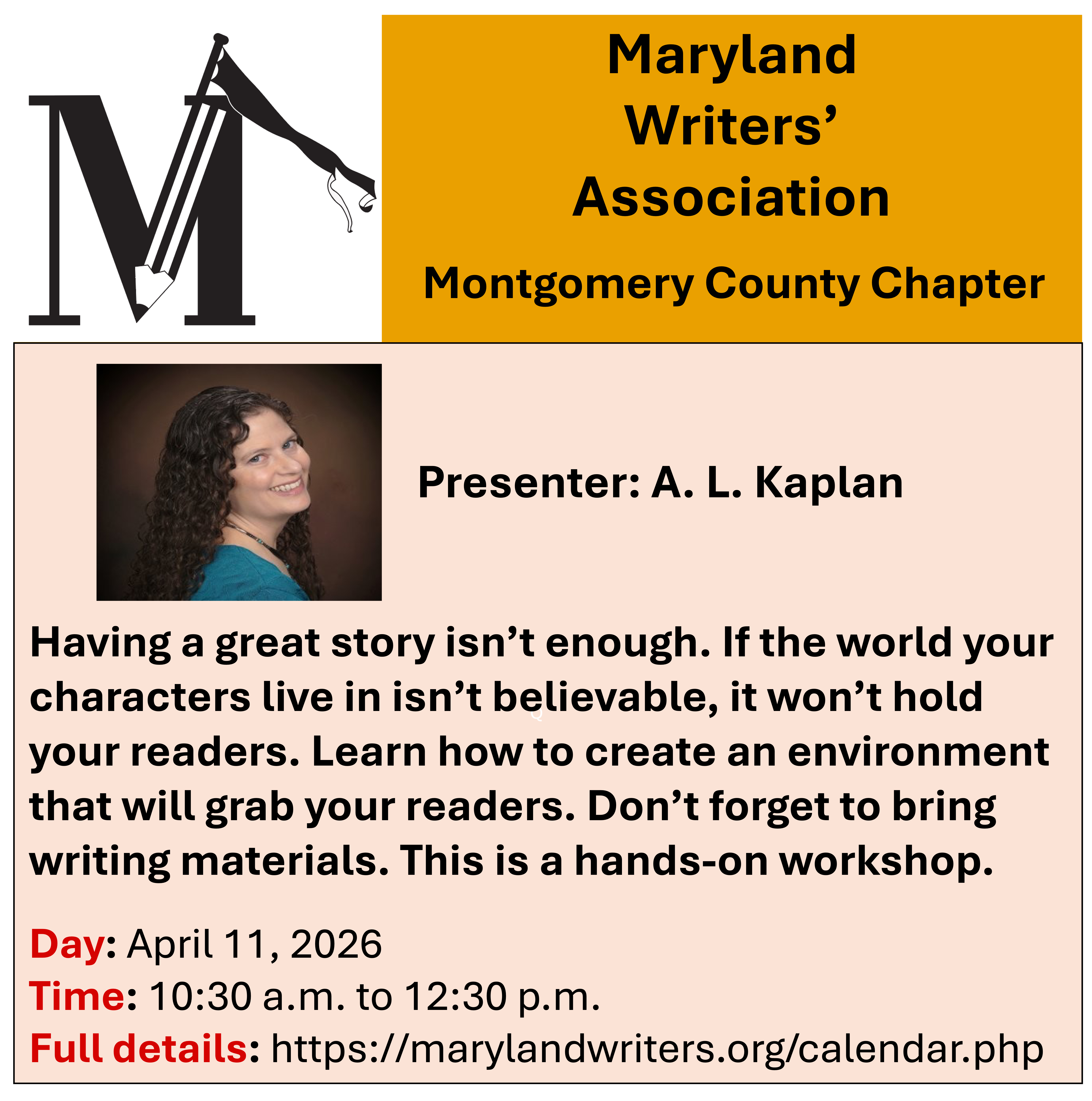 World Building Workshop this Saturday at 10:30 am ET